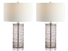 Load image into Gallery viewer, Mauve Table Lamps With Drum Shades (Set of 2) - Gray