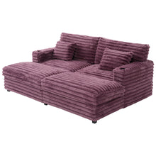 Load image into Gallery viewer, Oversized Double Chaise Lounge Sofa Bed With USB Ports And Cup Holders