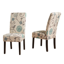 Load image into Gallery viewer, Contemporary Dining Chair Set With Rubberwood Legs - White / Blue