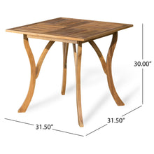 Load image into Gallery viewer, Outdoor Rustic Patio Acacia Bistro Set With Cushions