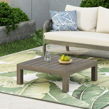 Load image into Gallery viewer, Oana Brava - Rustic Coffee Table With Slat Panel Design - Gray