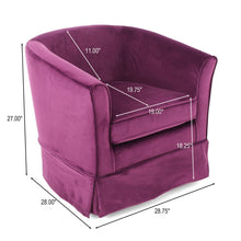 Load image into Gallery viewer, Glitter - Upholstered Swivel Chair With Loose Cover And Curved Back