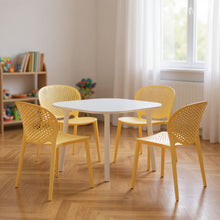 Load image into Gallery viewer, Heavy Duty Plastic Juvenile Chairs (Set of 4) - Yellow