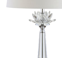 Load image into Gallery viewer, 25" Novelty Table Lamp LED With Drum Shade - Clear / Pearl Silver