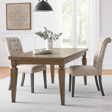 Load image into Gallery viewer, Tufted And Upholstered Linen And Solid Wood Dining Side Chairs (Set of 2) - Beige
