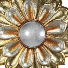 Load image into Gallery viewer, 36" Metal Flower Framed Accent Mirror - Gold