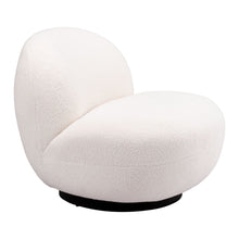 Load image into Gallery viewer, Sherpa Slipper Chair - White And Black