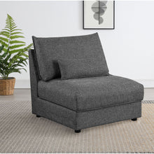 Load image into Gallery viewer, Wakefield - Upholstered Armless Slipper Chair - Black