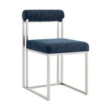 Load image into Gallery viewer, Upholstered Polyester Open Back Dining Side Chairs (Set of 2) - Blue
