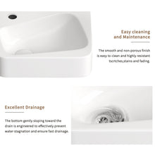 Load image into Gallery viewer, Wall Mounted Bathroom Sink With Faucet And Drain