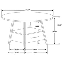 Load image into Gallery viewer, Arunda Yukon - Round Counter Height Dining Table With Pedestal Base And Built In Drawer - Oak