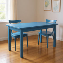 Load image into Gallery viewer, 60" Solid Wood Dining Table - Caribbean Blue