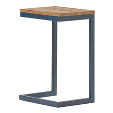 Load image into Gallery viewer, C Shaped End Table With Iron Base And Fir Wood To