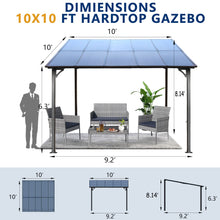 Load image into Gallery viewer, Wall Mounted Outdoor Pergola Gazebo, Heavy Duty Metal Awning With Roof