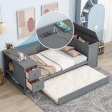 Load image into Gallery viewer, Daybed With Storage Arms, Trundle And Charging Station