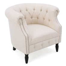 Load image into Gallery viewer, Celestialis - Upholstered Club Chair With Tub Design And Rolled Recessed Armrests