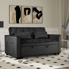Load image into Gallery viewer, 3 In 1 Pull Out Couch Convertible Sofa Bed With Reclining Backrest