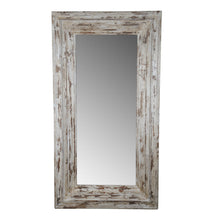 Load image into Gallery viewer, Full Length Rectangle Floor Mirror With Distressed Wood Frame - Brown