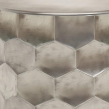 Load image into Gallery viewer, Industrial Metal Round End Table - Silver