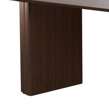 Load image into Gallery viewer, 86'' Wood Double Pedestal Base Oval Dining Table - Walnut