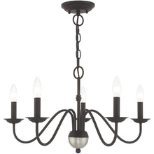 Load image into Gallery viewer, 13" Five Light Dimmable Chandelier With Shades - Black