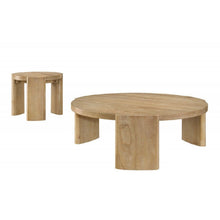 Load image into Gallery viewer, 21" Kepler Drift Round End Table, Living Room 1 Piece Sofa Side Table With Curved Legs - Driftwood