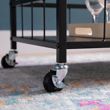 Load image into Gallery viewer, Rolling Kitchen Cart With Storage And Four Wine Bottle Rack