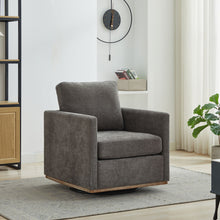 Load image into Gallery viewer, Modern Square Upholstered Swivel Accent Chair With Metal Base