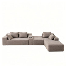 Load image into Gallery viewer, U-Shaped Modular Sofa With Cup Holders And Storage For Living Rooms - Coffee