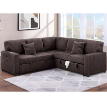 Load image into Gallery viewer, Convertible Sectional Upholstered Sleeper Sofa With Storage Chaise