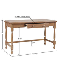 Load image into Gallery viewer, Tabitha - Desk With Drawer And Turned Legs - Natural