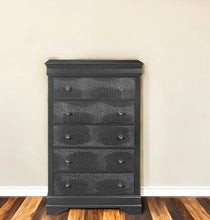 Load image into Gallery viewer, Solid Wood Five Drawer Chest - Metallic Gray