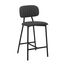 Load image into Gallery viewer, 37" Low Back Counter Height Bar Chair - Gray / Black