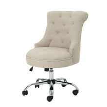 Load image into Gallery viewer, Fidelity - Upholstered Office Chair With Sloped Arms And Rolled Backrest - Wheat / Chrome