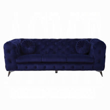 Load image into Gallery viewer, Velvet Sofa & Silver Legs - Blue