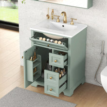 Load image into Gallery viewer, Modern Bathroom Vanity With Sink, 3 Drawers & Cabinet With 2 Tier Door Storage
