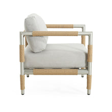 Load image into Gallery viewer, Oriana - Aluminum Outdoor Patio Armchair With Thick Cushions - Light Gray