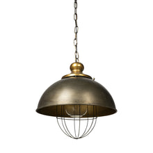 Load image into Gallery viewer, Rustic Ton Metal Dome Hanging Light - Copper Gold