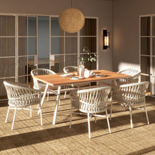 Load image into Gallery viewer, Maiden - 6 Seater Patio Dining Table - Natural Teak