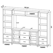Load image into Gallery viewer, Barnaby - 4 Piece Rectangular Entertainment Center - Cappuccino