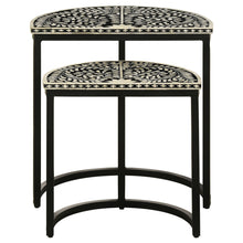 Load image into Gallery viewer, Allura - 2 Piece Demilune Nesting Table Set - Black