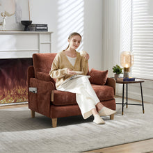 Load image into Gallery viewer, Mid Century Modern Foldable Sofa Bed, 3 In 1 Convertible Sleeper With 3 Pillows