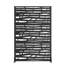 Load image into Gallery viewer, Three Panel Screen Room Divider (720025) - Black