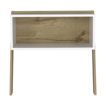 Load image into Gallery viewer, Faux Wood Nightstand - White And Oak
