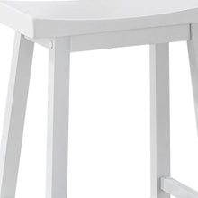 Load image into Gallery viewer, 48" Solid Wood Backless Bar Chairs (Set of 2) - White