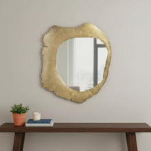 Load image into Gallery viewer, 40" Abstract Brass Iron Framed Accent Mirror - Bronze