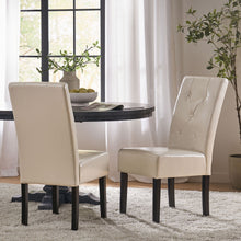 Load image into Gallery viewer, Carter - 5 Tuft Dining Chair With Button Tufted Backrest And Espresso Legs - Ivory