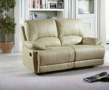 Load image into Gallery viewer, Faux Leather Manual Reclining Love Seat - Beige