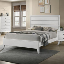 Load image into Gallery viewer, 3 Piece Contemporary Bed Set With Wave Texture Panels And Angled Legs