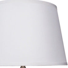 Load image into Gallery viewer, 29" Metal Table Lamp With White Classic Empire Shade - Silver